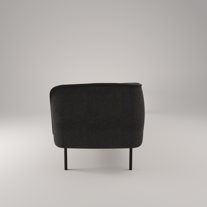 Soffa Gather 3-sits, mörkgrått ulltyg Hallingdal