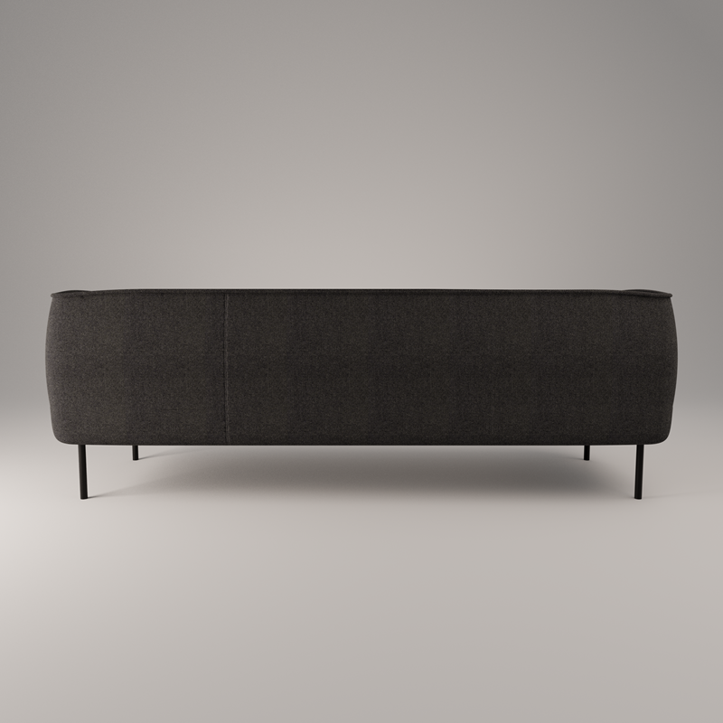 Soffa Gather 3-sits, mörkgrått ulltyg Hallingdal