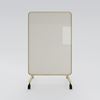 Mobile whiteboard Frame, 1200x1960, oak, light gray glass