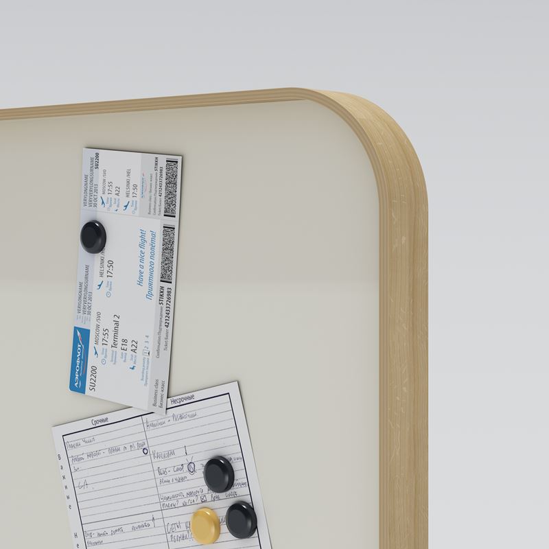 Mobile whiteboard Frame, 1200x1960, oak, light gray glass